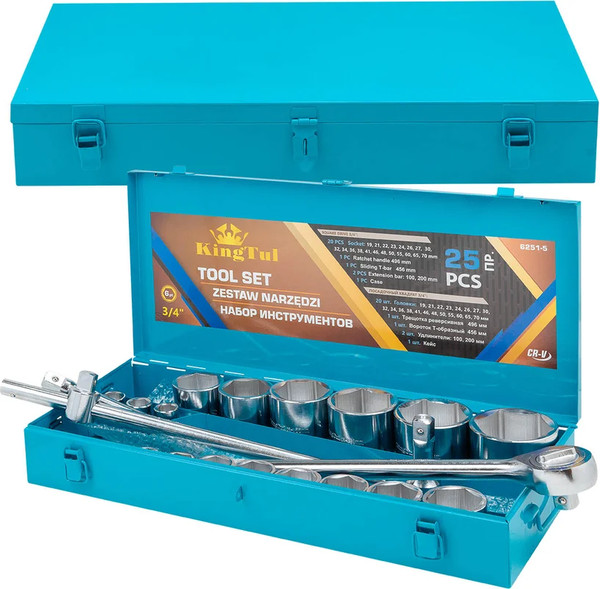 Изображение товара Универсальный набор инструментов KingTul KT-6251-5 (59940)