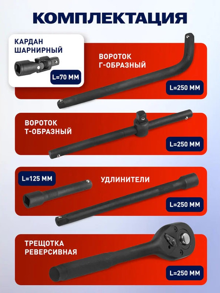 Изображение товара Универсальный набор инструментов Yataforce YF-4245B-5MPB (59961)