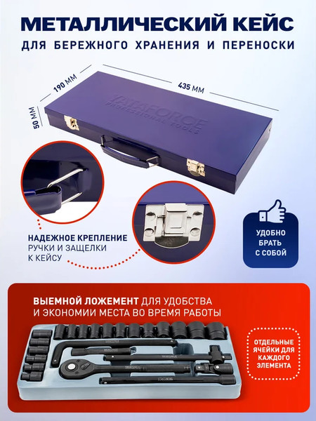 Изображение товара Универсальный набор инструментов Yataforce YF-4245B-5MPB (59961)