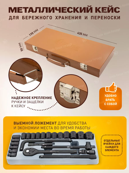 Изображение товара Универсальный набор инструментов Forstime FT-4245B-5MPB (59962)