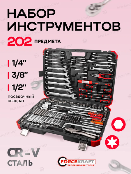 Изображение товара Универсальный набор инструментов ForceKraft FK-42022-5 (60049)