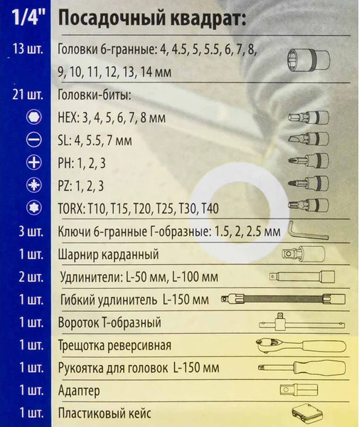 Изображение товара Универсальный набор инструментов WMC Tools WMC-2462-46 (60245)