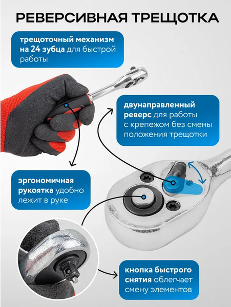 Изображение товара Универсальный набор инструментов KingTul KT-2462-46 (60246)