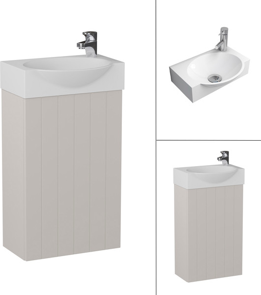 Изображение товара Тумба с умывальником Lauter Из искусственного мрамора Amelia 40 (кашемир п/мат)