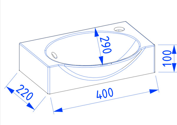 Изображение товара Тумба с умывальником Lauter Из искусственного мрамора Amelia 40 (кашемир п/мат)
