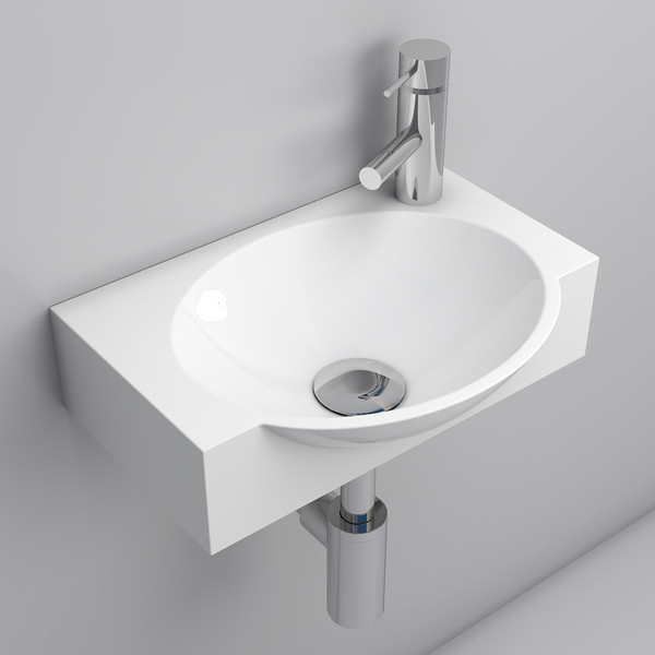 Изображение товара Тумба с умывальником Lauter Из искусственного мрамора Amelia 40 (гранатовый п/мат)