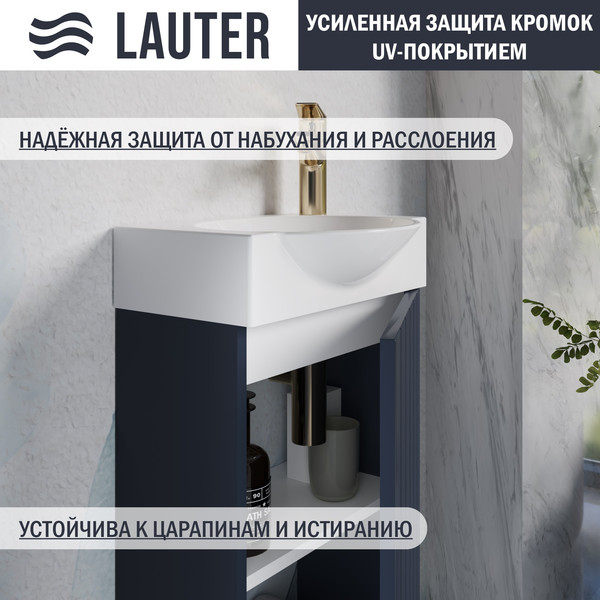 Изображение товара Тумба с умывальником Lauter Из искусственного мрамора Amelia 40 (гранатовый п/мат)