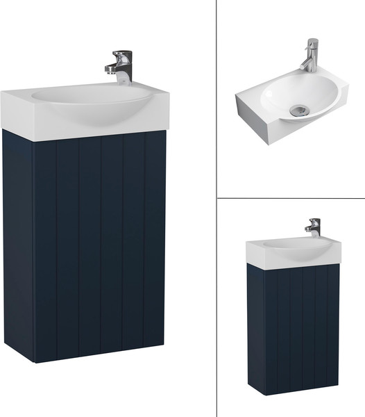 Изображение товара Тумба с умывальником Lauter Из искусственного мрамора Amelia 40 (гранатовый п/мат)