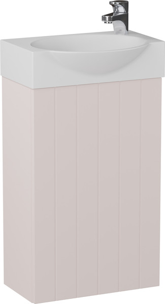 Изображение товара Тумба с умывальником Lauter Из искусственного мрамора Amelia 40 (пудрово-розовый п/мат)