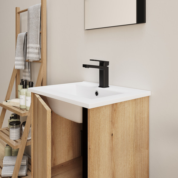 Изображение товара Тумба с умывальником Lauter Nika 49 (дуб эвок/черный)