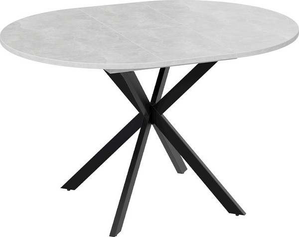 Изображение товара Обеденный стол ТриЯ Мэдисон раздвижной Тип 1 (черный муар/ателье светлый)