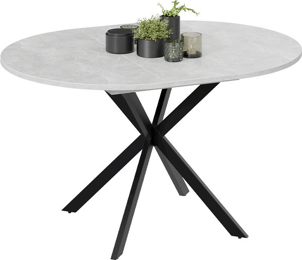 Изображение товара Обеденный стол ТриЯ Мэдисон раздвижной Тип 1 (черный муар/ателье светлый)