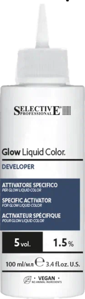 Изображение товара Эмульсия для окисления краски Selective Professional Glow Liquid Colors Developer 5 vol 1.5% (100мл)