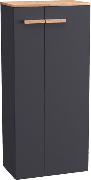 Изображение товара Шкаф-полупенал для ванной Lauter Навесной Adri (антрацит)