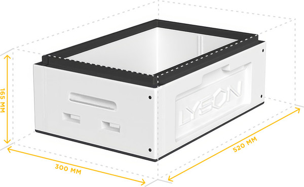 Изображение товара Корпус для улья Lyson Магазин Сборный Для 6-рамочного улья 435x145 / WSB1163 (неокрашенный)