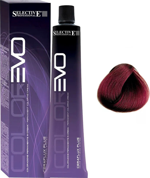 Изображение товара Крем-краска для волос Selective Professional Colorevo 5.67 (100мл, светло-каштановый красно-фиолетовый)