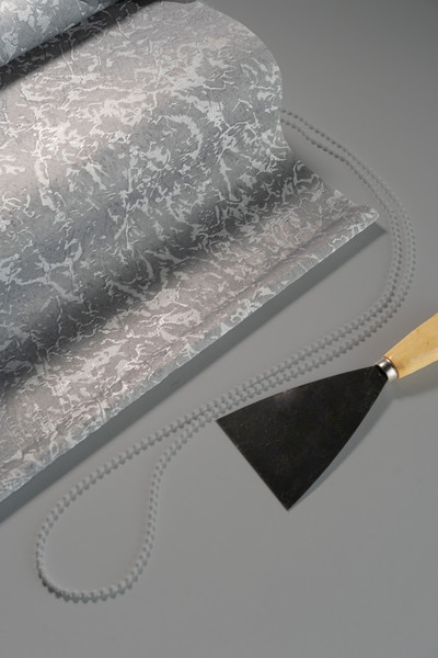 Изображение товара Рулонная электроштора НеоФьюжен Джерси 190х250 левая (серый, белая фурнитура)