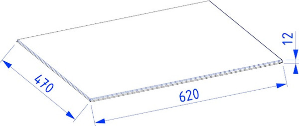Изображение товара Столешница для тумбы в ванную Lauter Lea 60 (текстура камня, белый)