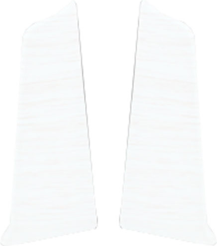 Изображение товара Заглушка для плинтуса DekorPlast 67мм LL001 (2шт, белый с тиснением, флоупак)