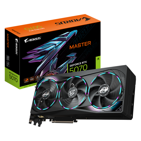 Изображение товара Видеокарта Gigabyte Aorus GeForce RTX 5070 Master 12G (GV-N5070AORUS M-12GD)