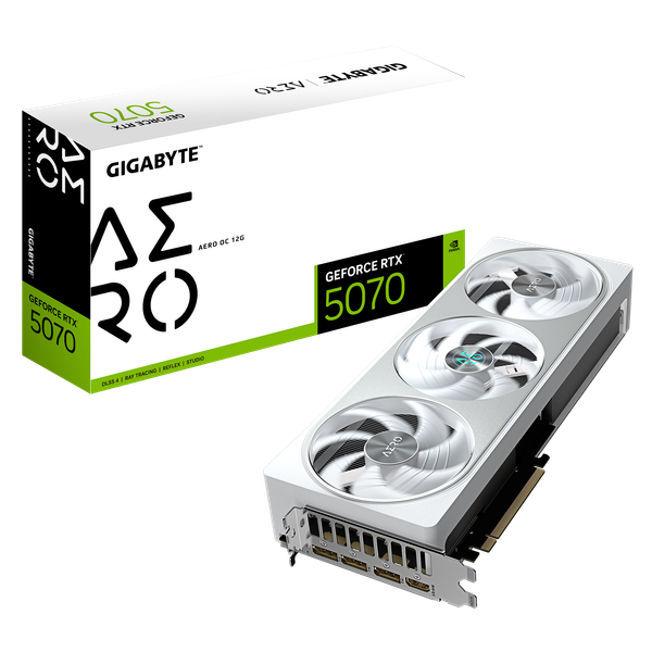 Изображение товара Видеокарта Gigabyte GeForce RTX 5070 Aero OC 12G (GV-N5070AERO OC-12GD)