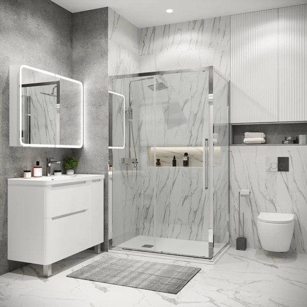 Изображение товара Душевой уголок Grossman Cosmo 130х100х195 / 120.K33.02.1310.10.00 (хром/прозрачное стекло)