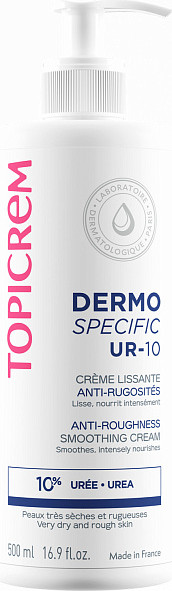 Изображение товара Крем для тела Topicrem Dermo Specific UR-10 Смягчающий для огрубевшей кожи (500мл)