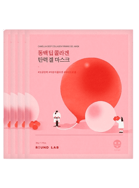Изображение товара Набор масок для лица Round Lab Camellia Deep Collagen Firming Gel Mask (4x34г)