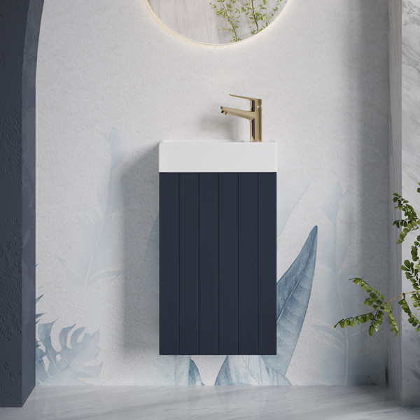 Изображение товара Тумба с умывальником Lauter Amelia 40 (гранатовый п/мат)