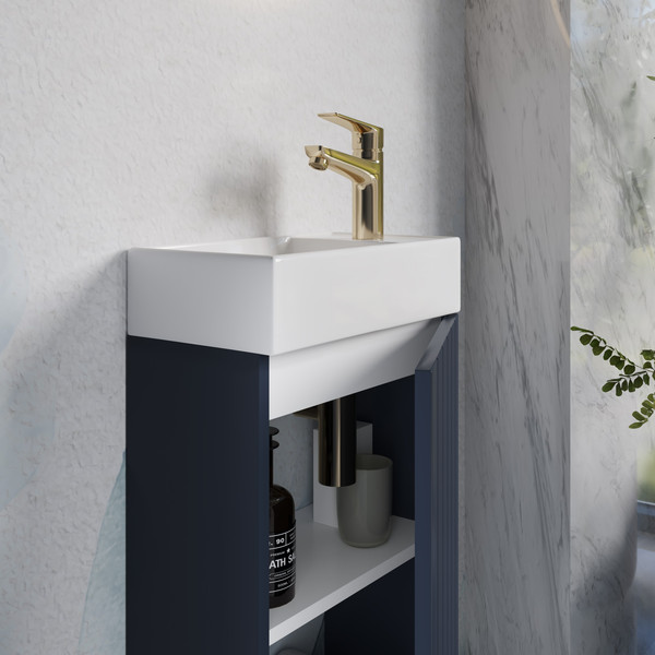 Изображение товара Тумба с умывальником Lauter Amelia 40 (гранатовый п/мат)