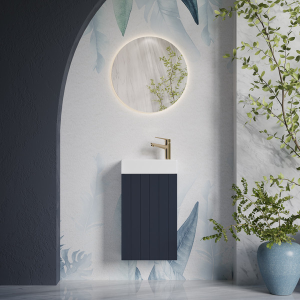 Изображение товара Тумба с умывальником Lauter Amelia 40 (гранатовый п/мат)