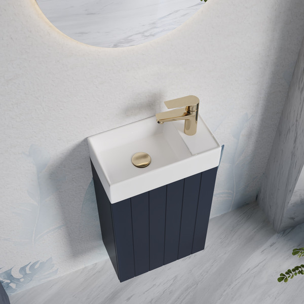 Изображение товара Тумба с умывальником Lauter Amelia 40 (гранатовый п/мат)