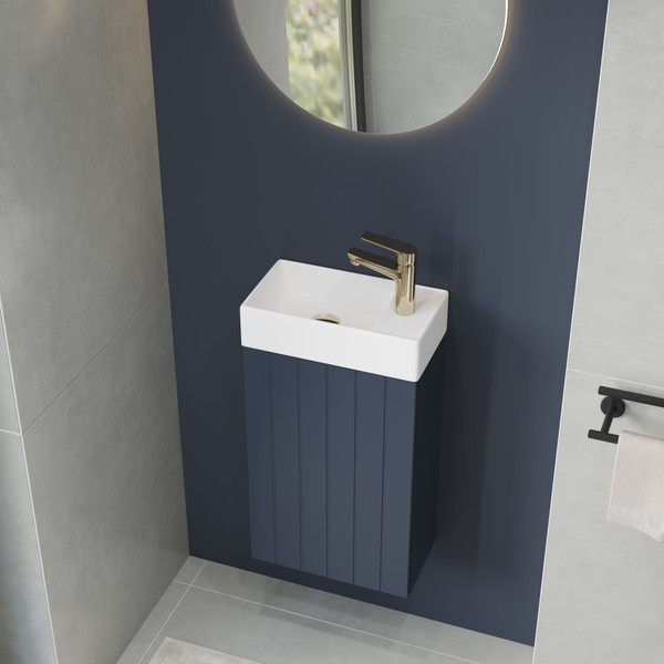 Изображение товара Тумба с умывальником Lauter Amelia 40 (гранатовый п/мат)