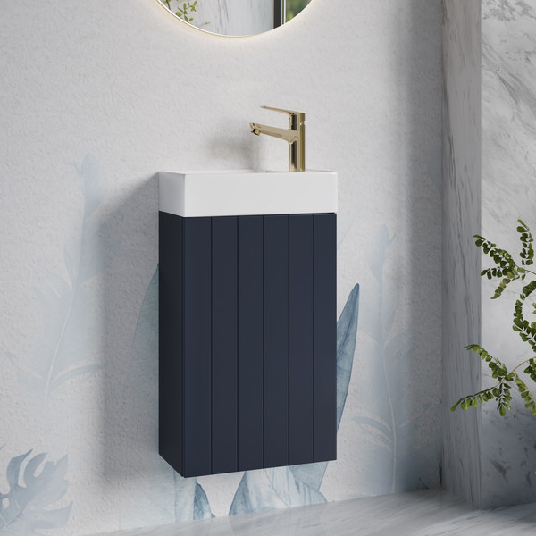 Изображение товара Тумба с умывальником Lauter Amelia 40 (гранатовый п/мат)