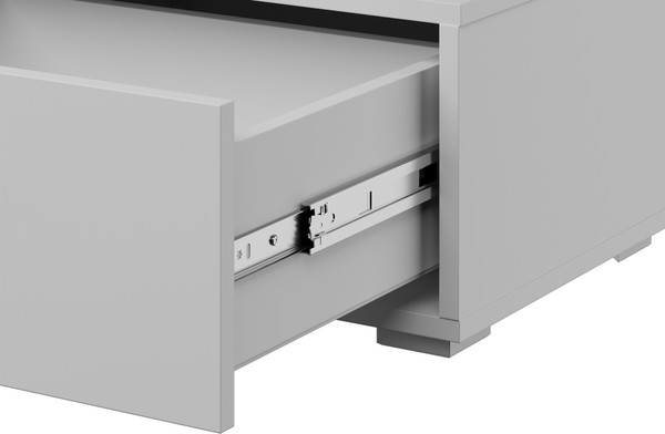 Изображение товара Прикроватная тумба Bravo Мебель Оскар 1 ящик без надстройки (белый снег/белый)