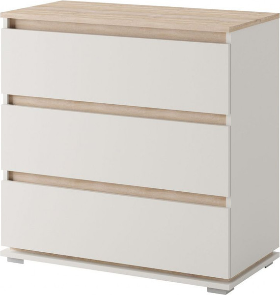 Изображение товара Комод Bravo Мебель Юта 3 ящика (персидский жемчуг/дуб торонто)