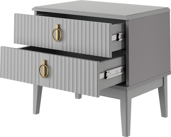 Изображение товара Прикроватная тумба Bravo Мебель Фарго (серый шифер/лак антрацит)