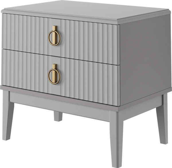 Изображение товара Прикроватная тумба Bravo Мебель Фарго (серый шифер/лак антрацит)