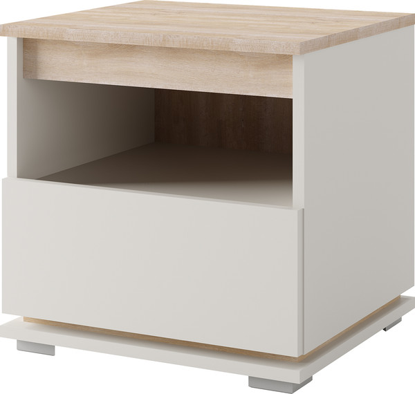 Изображение товара Прикроватная тумба Bravo Мебель Юта (персидский жемчуг/дуб торонто)