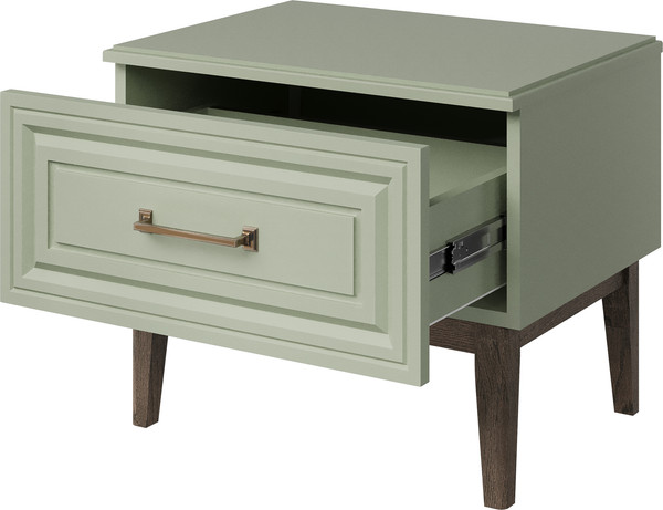 Изображение товара Прикроватная тумба Bravo Мебель Гориция (лак/зеленый самшит)