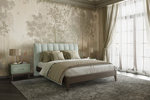 Изображение товара Прикроватная тумба Bravo Мебель Гориция (лак/зеленый самшит)