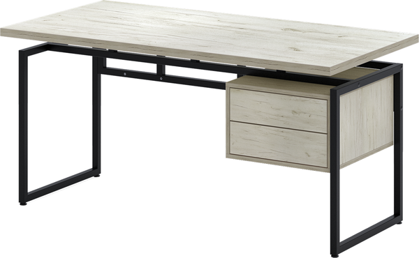 Изображение товара Письменный стол Millwood Бремен 160х80 (дуб белый Craft/металл черный)