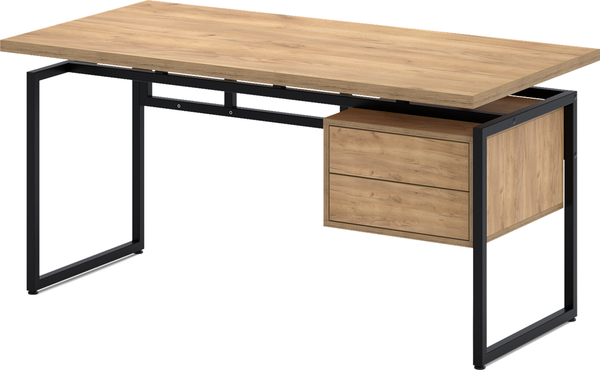 Изображение товара Письменный стол Millwood Бремен 160х80 (дуб золотой Craft/металл черный)