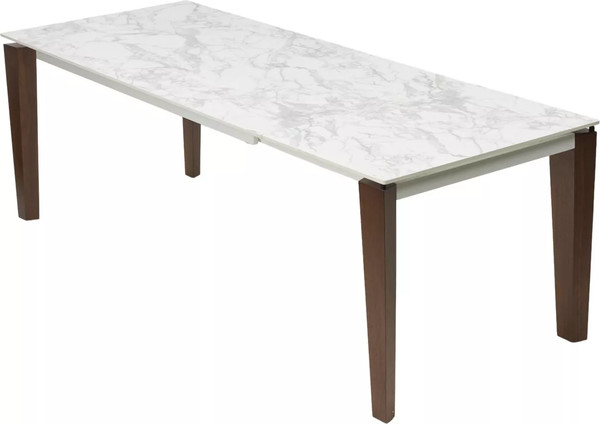 Изображение товара Обеденный стол M-City Esmir 160 Matte Arabescato Solid Ceramic / 614M05909 (орех)