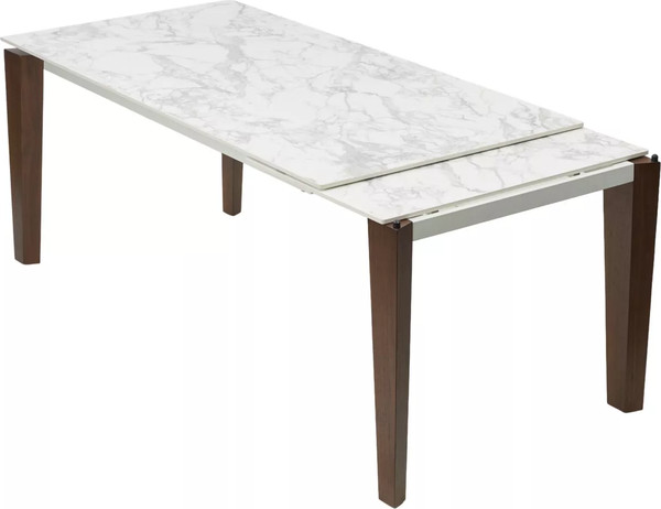 Изображение товара Обеденный стол M-City Esmir 160 Matte Arabescato Solid Ceramic / 614M05909 (орех)