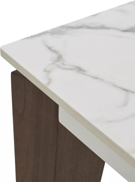 Изображение товара Обеденный стол M-City Esmir 160 Matte Arabescato Solid Ceramic / 614M05909 (орех)