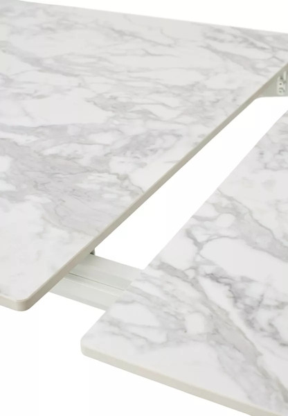 Изображение товара Обеденный стол M-City Esmir 160 Matte Arabescato Solid Ceramic / 614M05909 (орех)