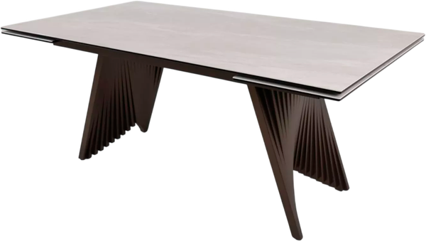 Изображение товара Обеденный стол M-City Ivar 180 Marbles TL-109 / 626M05917 (серый мрамор/испанская керамика/шоколадное золото)