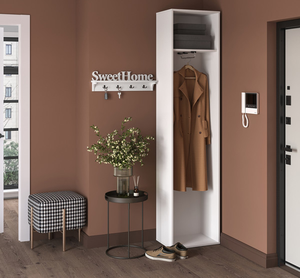 Изображение товара Секция в прихожую Интерлиния Skill-23 (белый платинум)