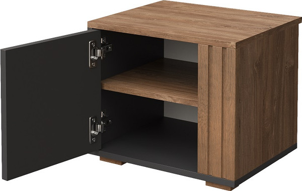 Изображение товара Прикроватная тумба Мебель-КМК Л Каен КМК 0991.30 (антрацит/дуб стирлинг/дуб артизан трюфель MDP 66)